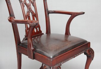 Antique 19th Century Chippendale style armchair