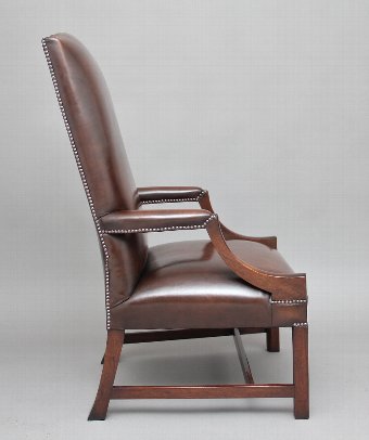Antique Early 20th Century mahogany library chair