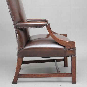 Antique Early 20th Century mahogany library chair