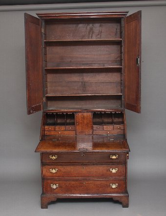 Antique 18th Century oak bureau bookcase