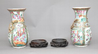 Antique Pair of 19th Century Chinese vases