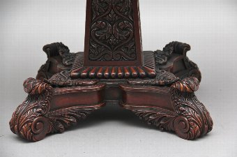 Antique 19th Century walnut carved occasional table