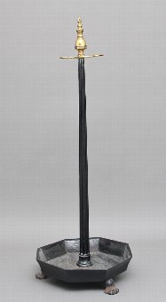 Antique Early 19th Century brass and cast iron stick stand