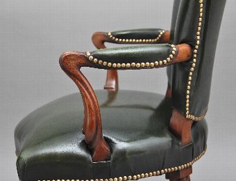 Antique 19th Century mahogany open armchair
