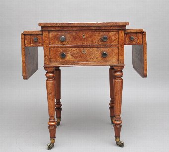 Antique 19th Century pollard oak drop leaf side table