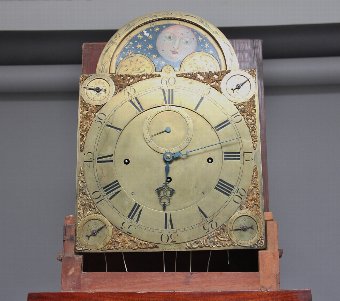 Antique 18th Century mahogany longcase clock by John Wood of Grantham