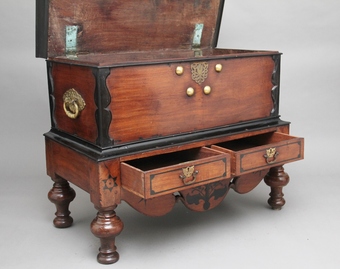 Antique Early 19th Century teak and ebony chest