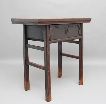 Antique 19th Century Chinese elm side table