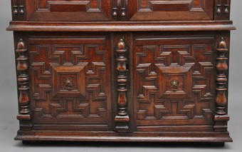 Antique 17th Century oak enclosed chest of drawers