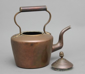 Antique 19th Century brass copper kettle