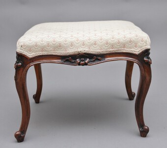 Antique 19th Century walnut stool