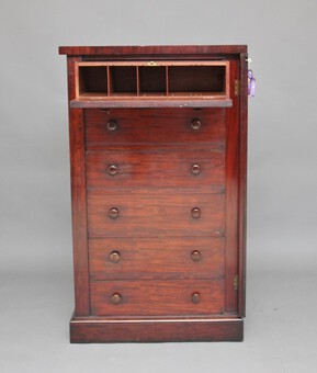 Antique 19th Century mahogany Wellington chest