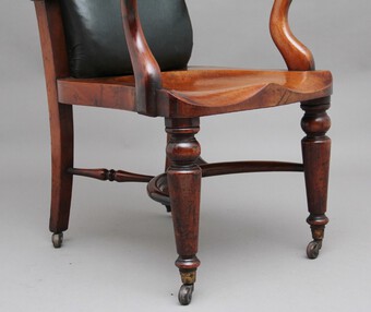 Antique 19th Century Heals of London library chair