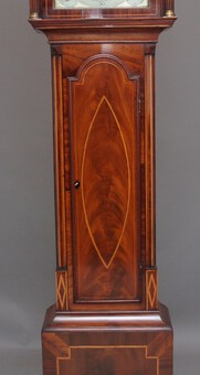 Antique 19th Century mahogany and inlaid long case clock