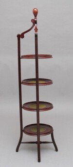 Antique Early 20th Century mahogany cake stand