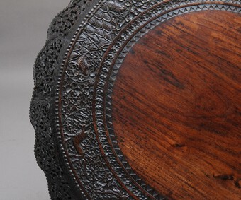 Antique 19th Century Burmese carved centre table