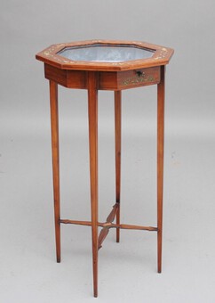 19th Century satinwood and painted bijouterie table