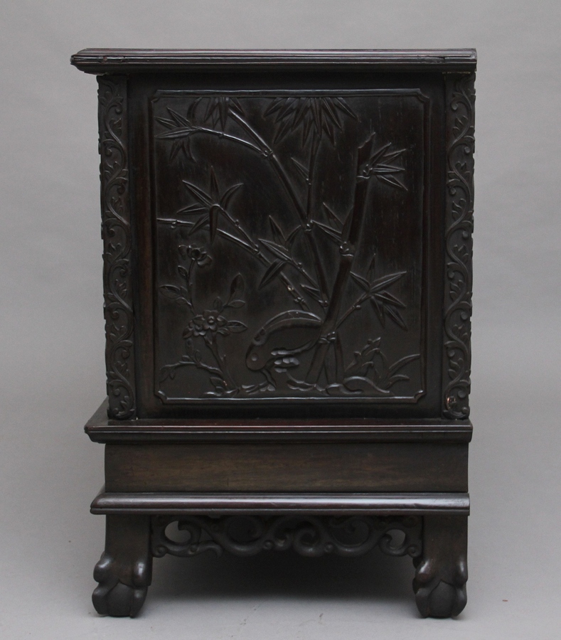 Antique 19th Century Chinese carved cabinet