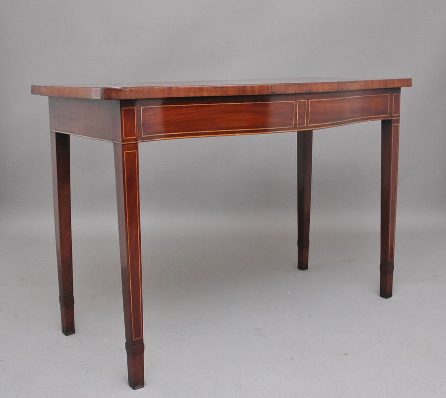 Antique 18th Century mahogany serpentine serving table