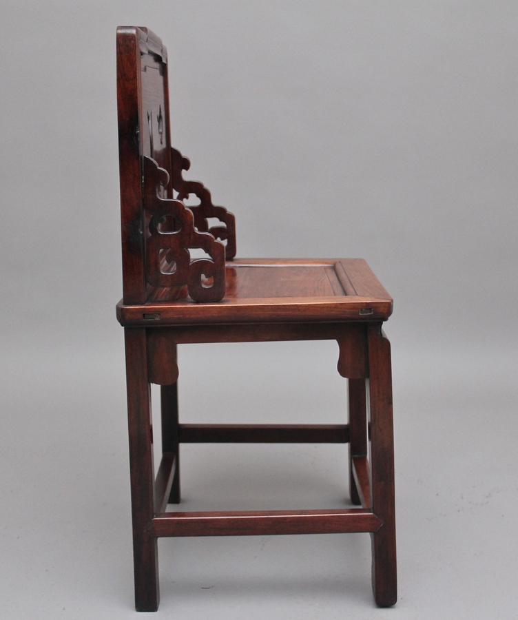 Antique 19th Century Chinese hongmu hardwood occasional chair