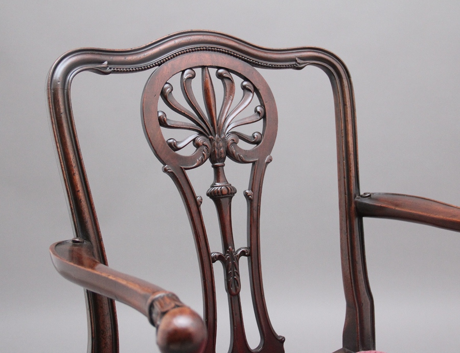 Antique Set of ten mahogany armchairs by Alfred Allen of Birmingham
