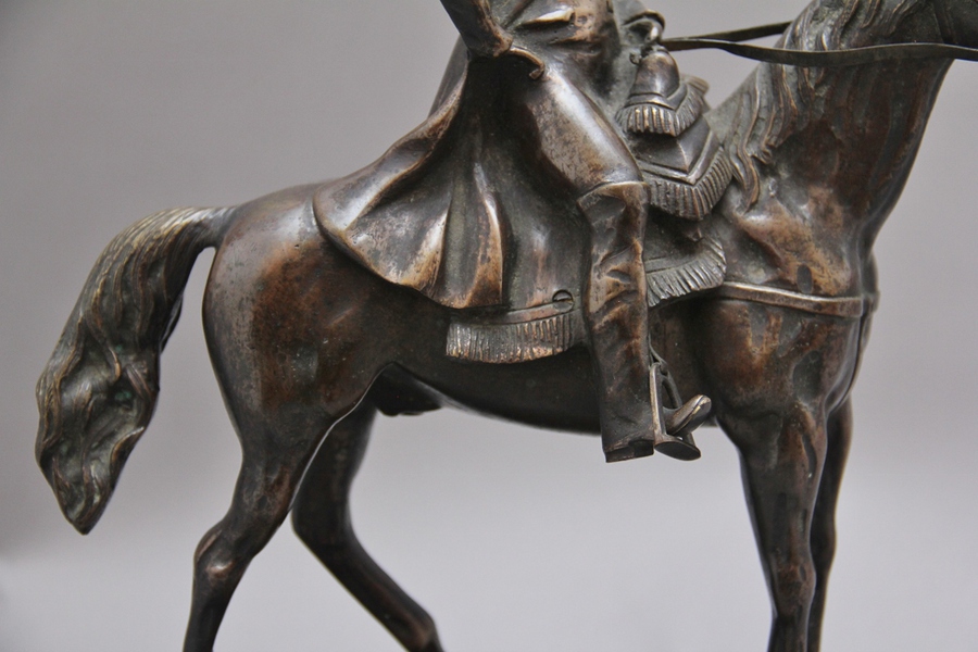 Antique 19th Century bronze of Napoleon on horseback