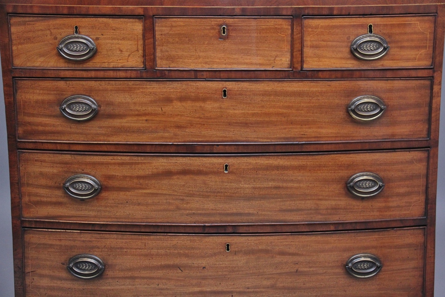 Antique Early 19th Century mahogany bowfront chest