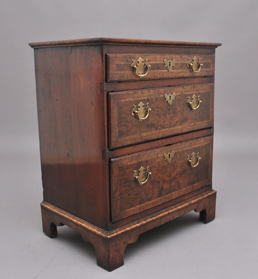 Antique 18th Century and later veneered chest of drawers