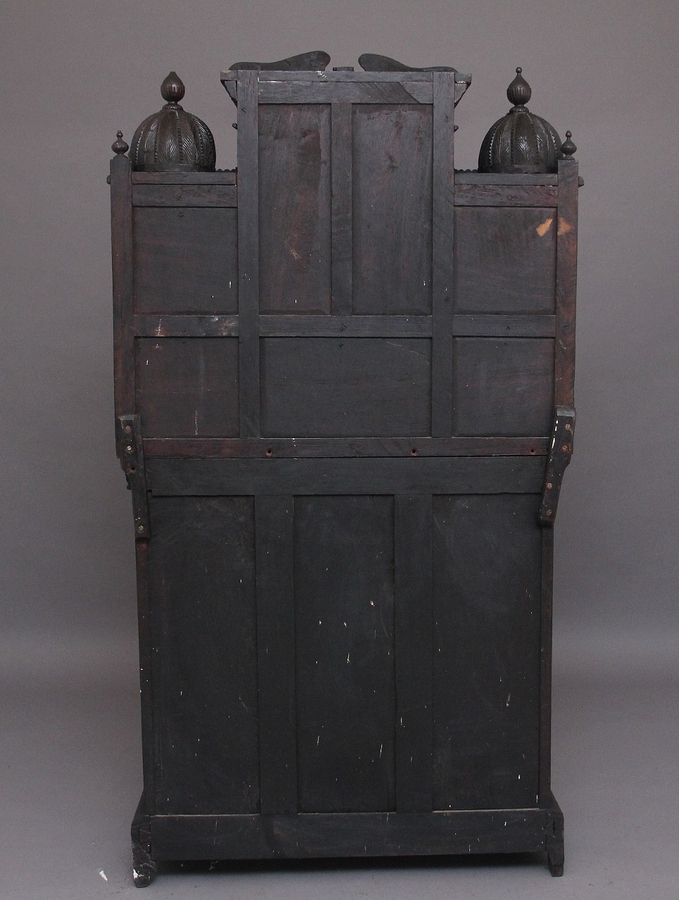 Antique 19th Century carved Anglo - Indian cabinet