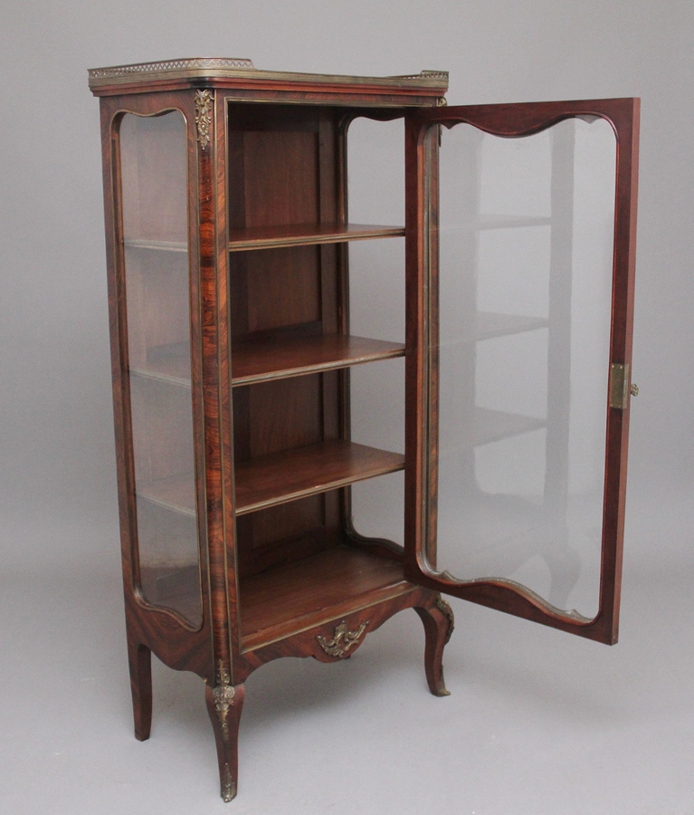 Antique 19th Century French Kingwood display cabinet