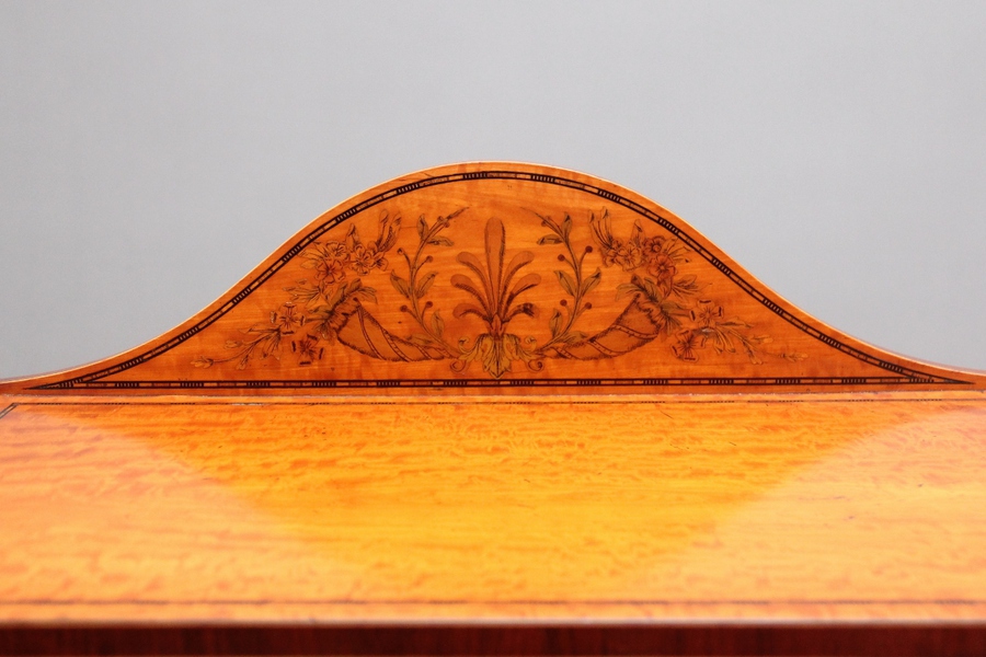 Antique 19th Century Sheraton revival satinwood writing desk