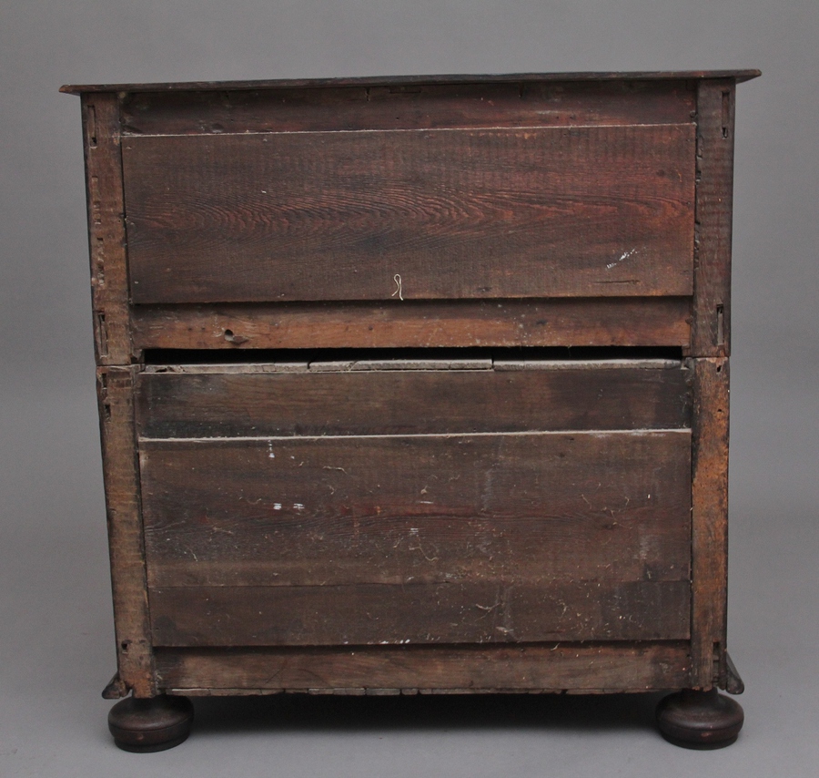 Antique 17th Century oak geometric chest of drawers