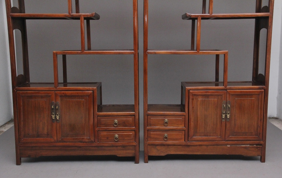 Antique Pair of early 20th Century Chinese display cabinets