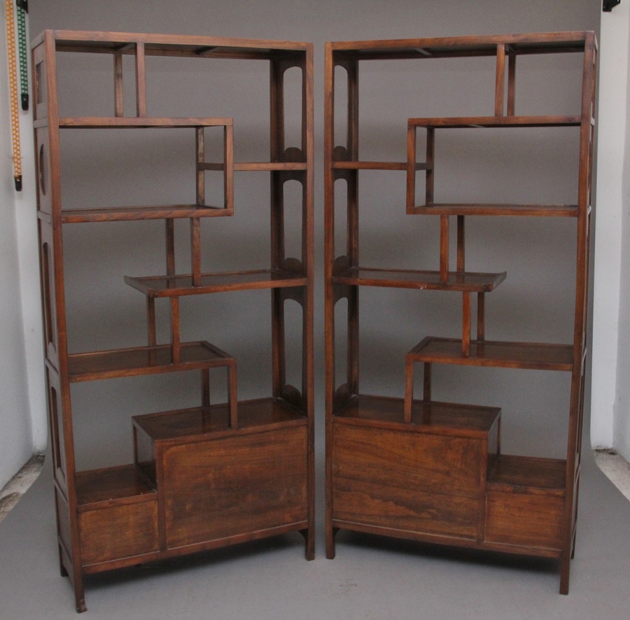 Antique Pair of early 20th Century Chinese display cabinets