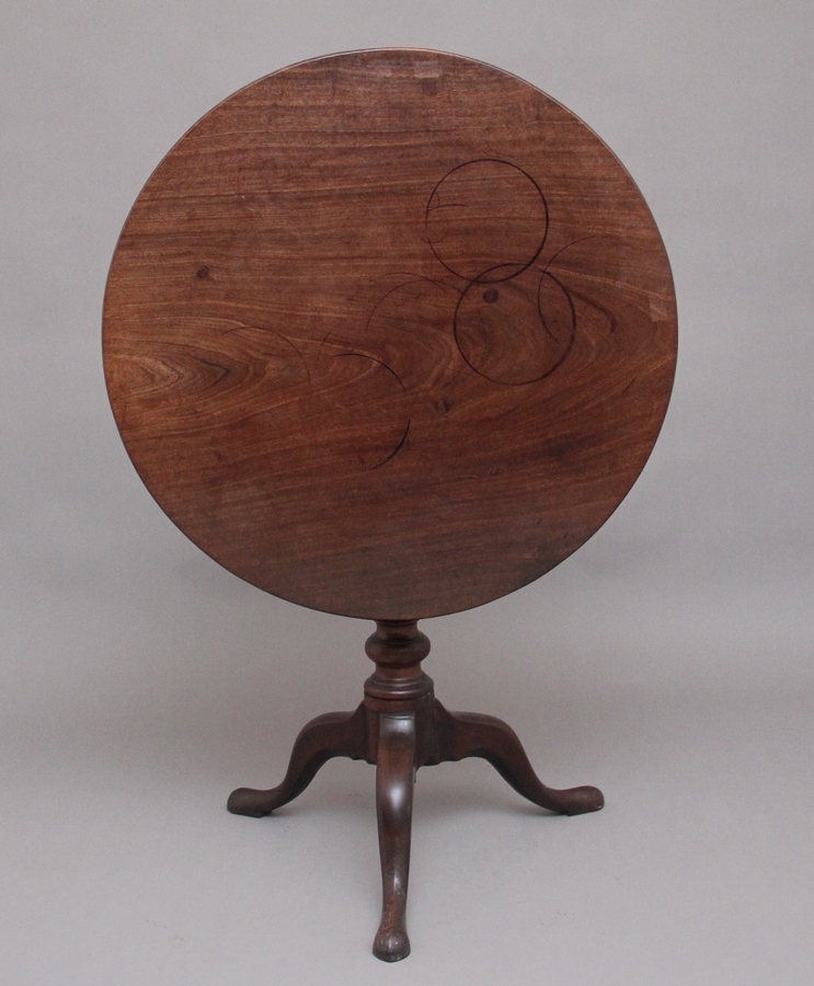 18th Century mahogany tripod table