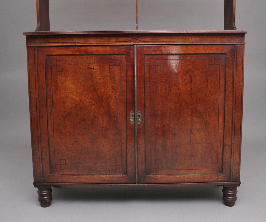 Antique Early 19th Century mahogany open top cabinet