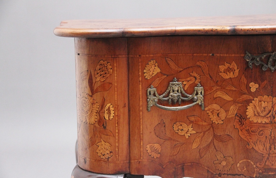 Antique 18th Century Dutch marquetry walnut side table