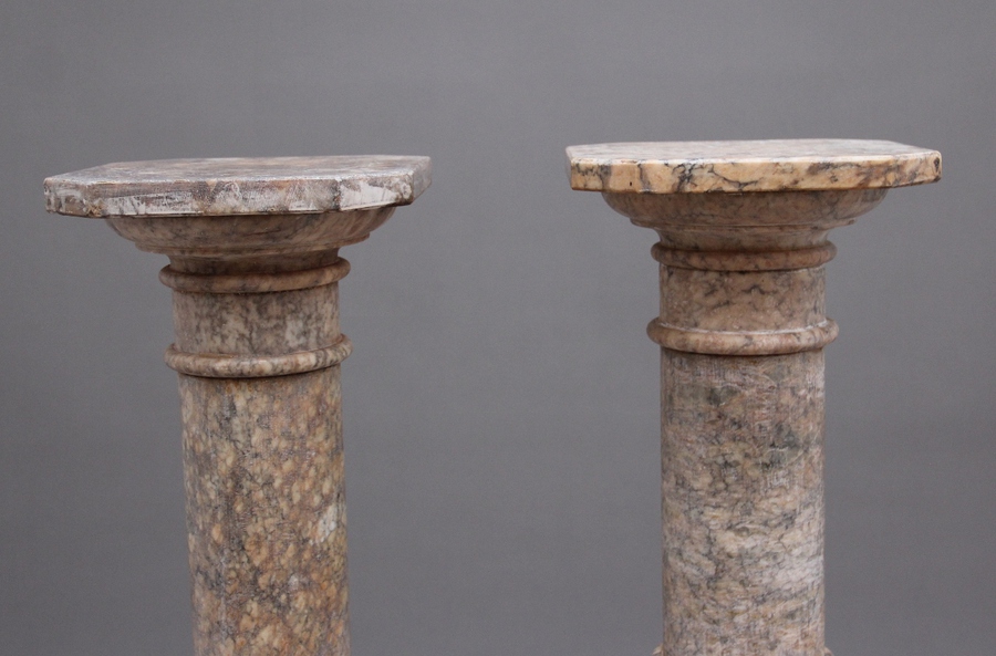 Antique Pair early 20th Century Italian pedestal columns