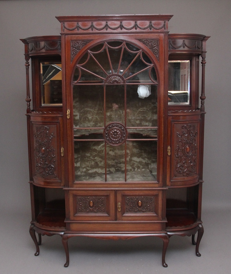 19th Century mahogany display cabinet