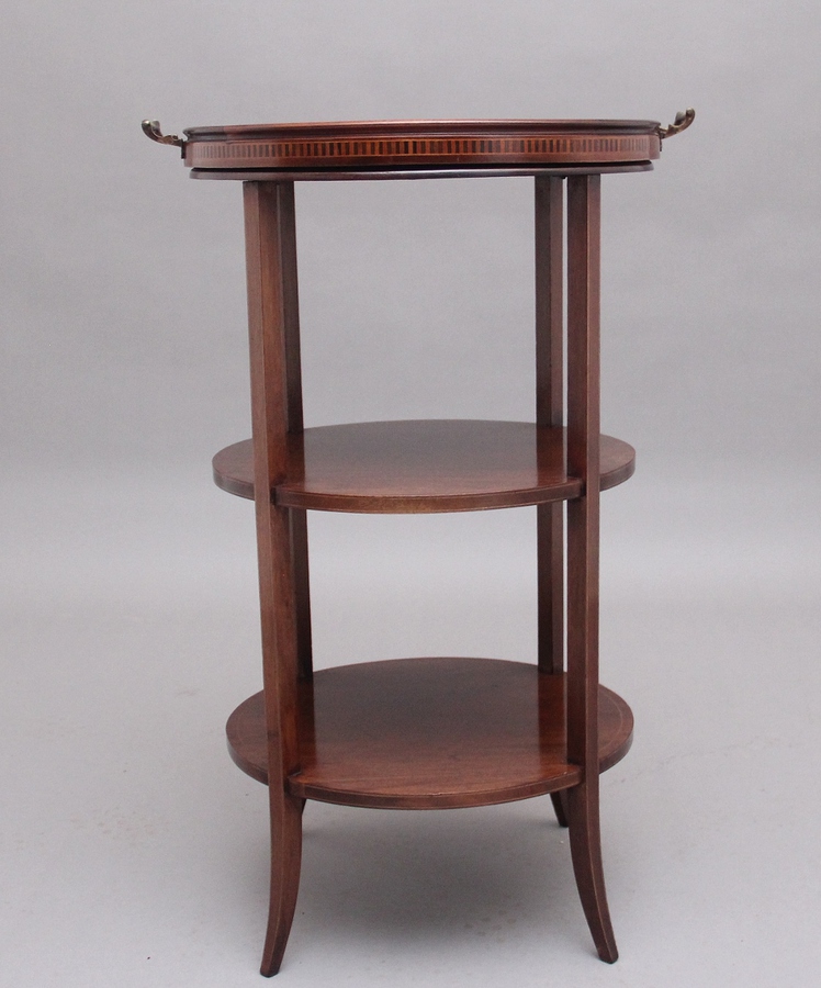 Antique Early 20th Century mahogany tray top occasional table