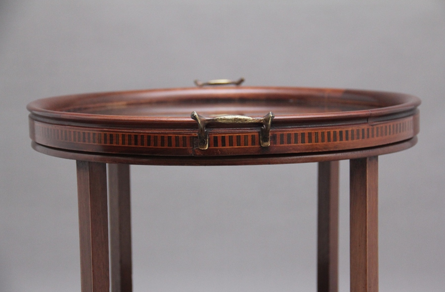 Antique Early 20th Century mahogany tray top occasional table