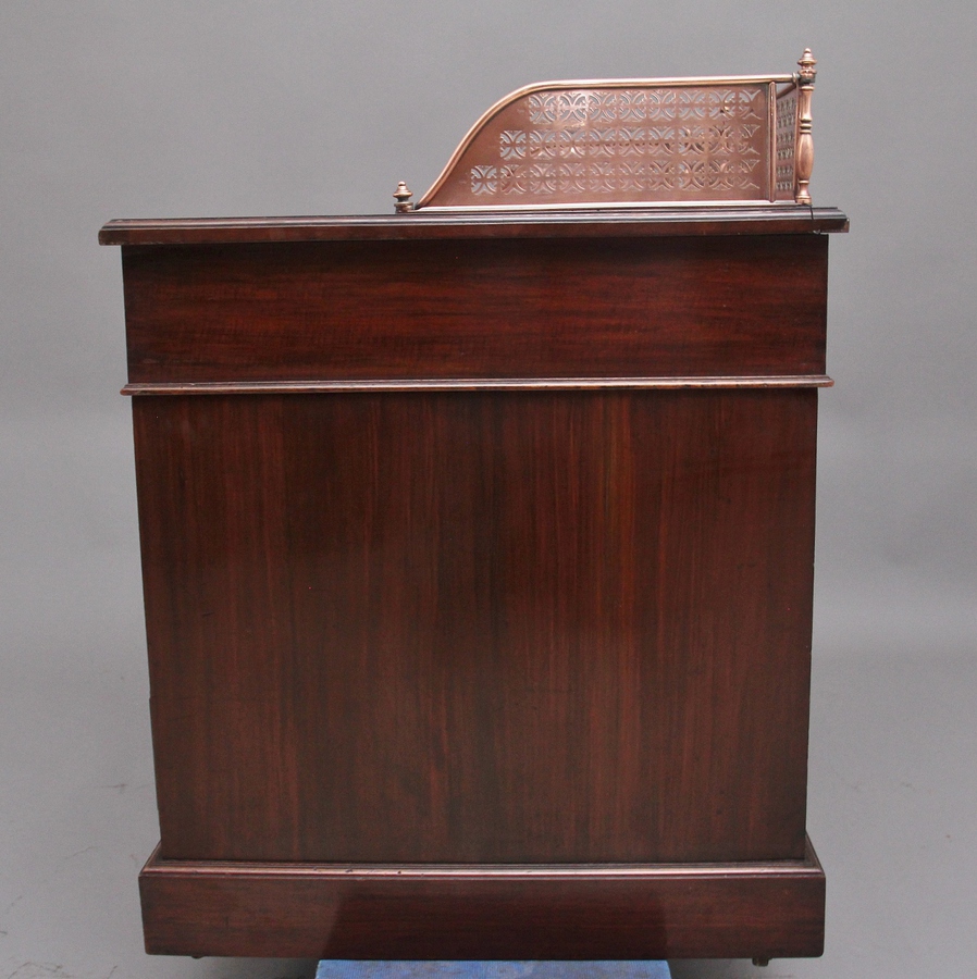 Antique 19th Century walnut pedestal desk
