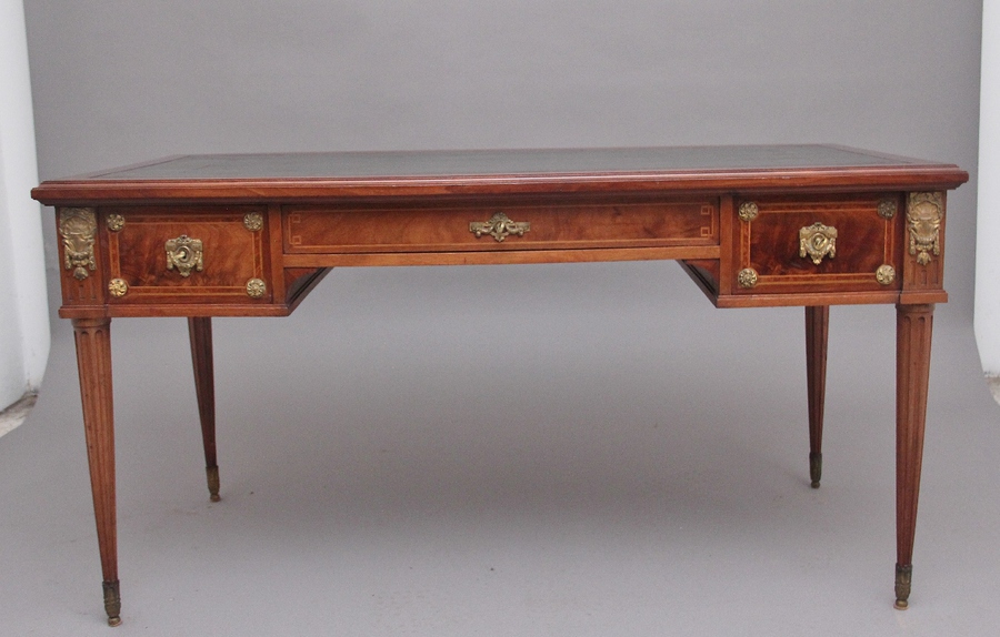 19th Century antique French mahogany desk