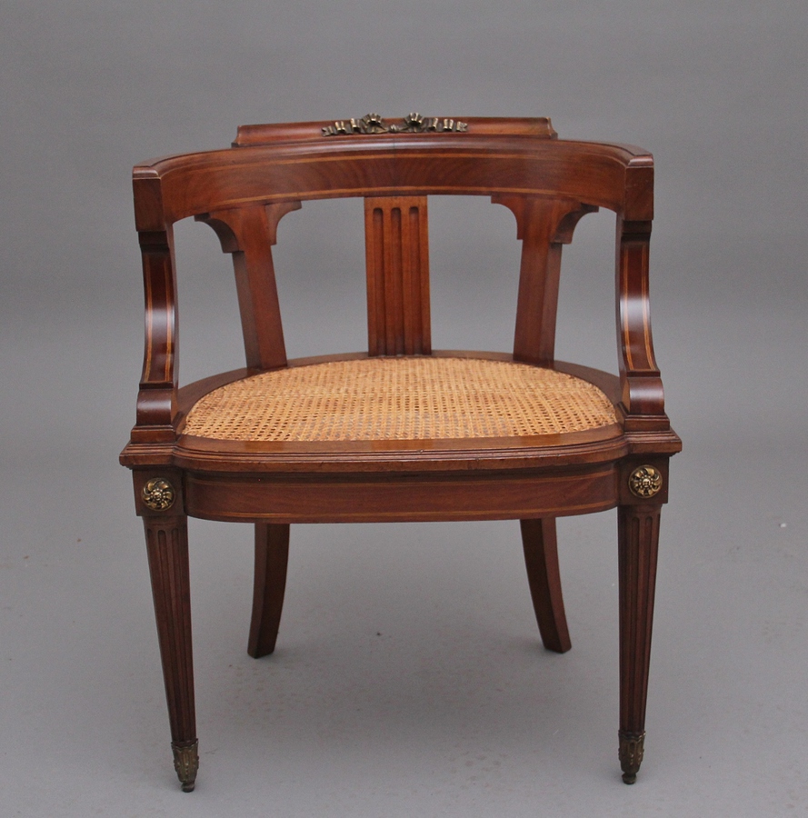 Antique 19th Century French mahogany desk chair