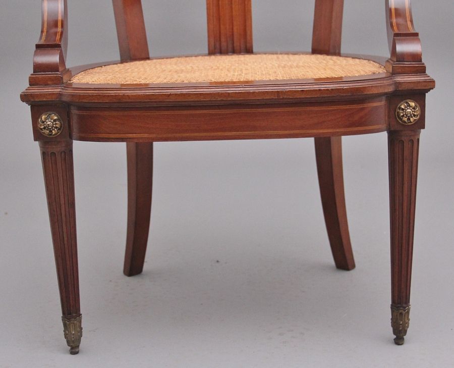 Antique 19th Century French mahogany desk chair