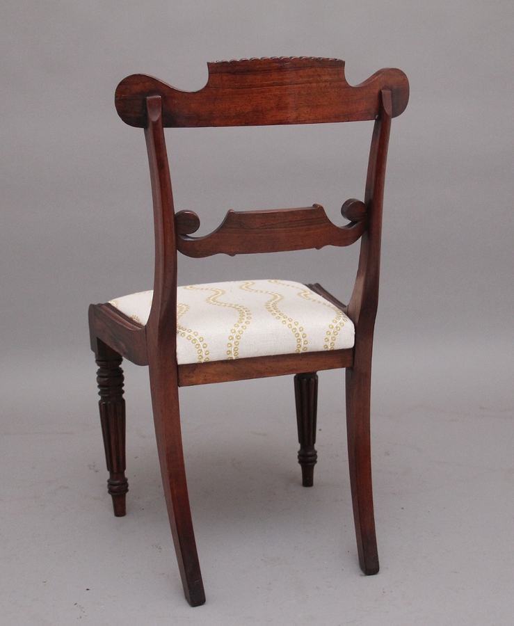 Antique A set of five early 19th Century Anglo Indian rosewood side chairs