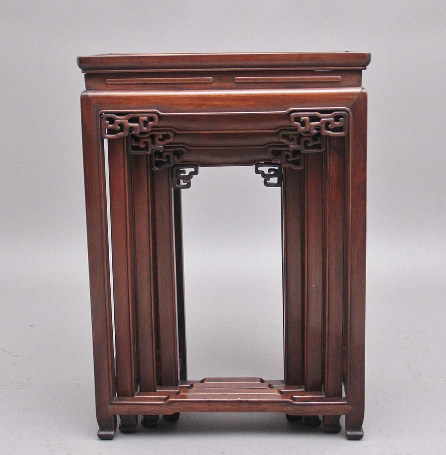 Antique 19th Century Chinese nest of four tables