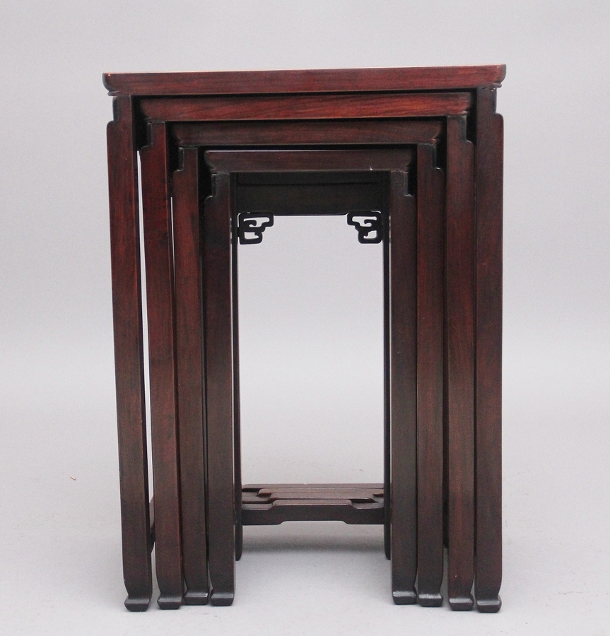 Antique 19th Century Chinese nest of four tables