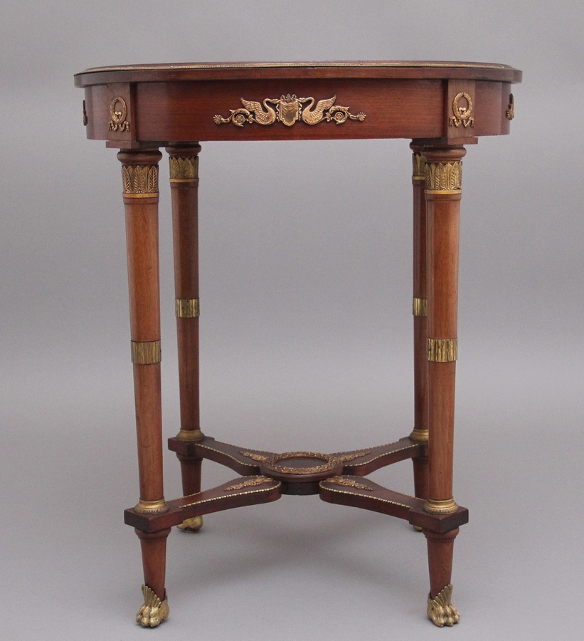 Antique 19th Century French mahogany centre table in the Empire style