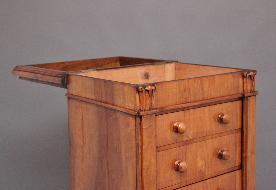 Antique Early 19th Century antique Regency walnut Wellington chest